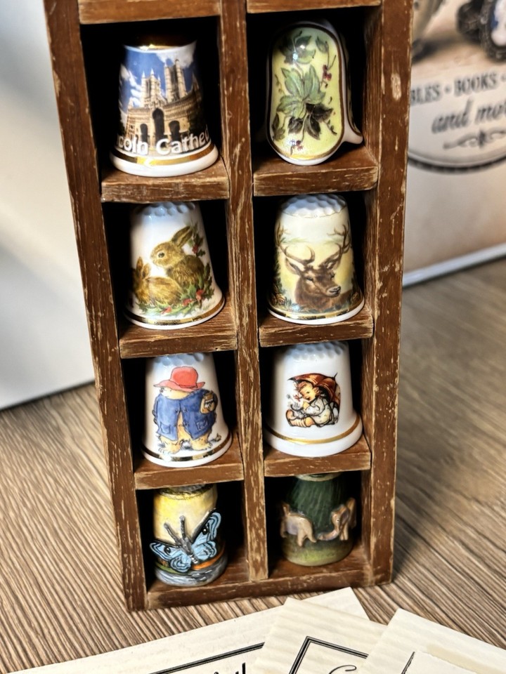 Thimble Guild Collection 10 Thimbles COAs Paddington Hummel Display ...
