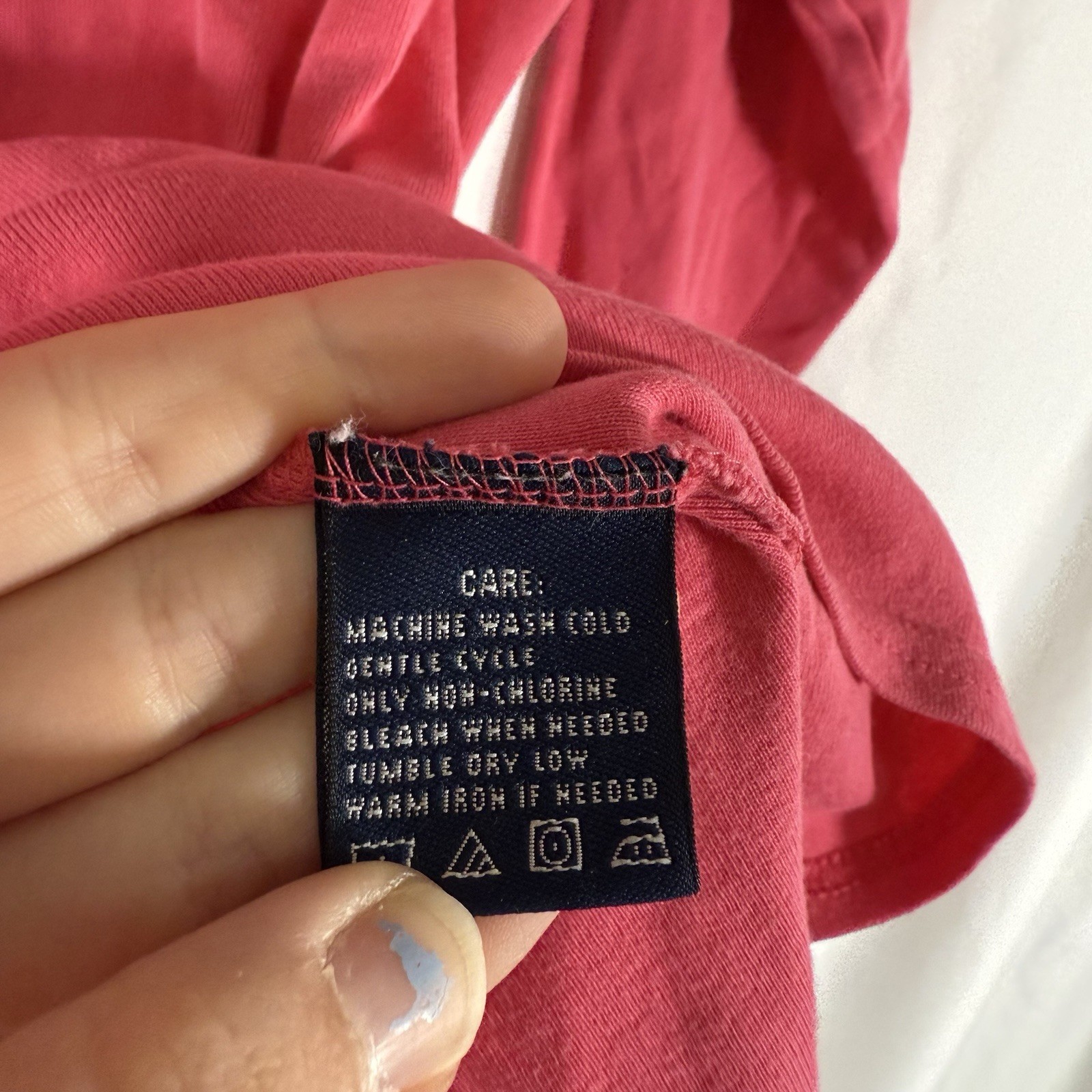 Ralph Lauren Sport Shirt Women's Large Pink 3/4 Sleeve V-Neck 100% Cotton thumbnail 6