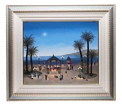 Fabienne Delacroix '' Outdoor Concert '' Giclée Print Autograph H 30.7 x W 34.8 in
