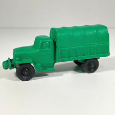 Vintage 1950s Auburn Rubber WWII Green Army Truck Troop Hauler Cargo
