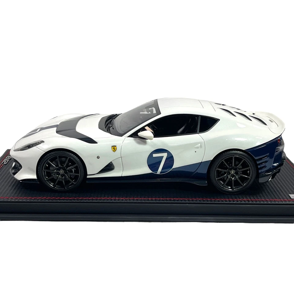 Modellino Auto MR Models 1/18 Ferrari 812 Competizione #7 Bianco Italia Blu N... - Immagine 3 di 4