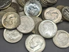 34 Nice Mixed Dates U.S. Roosevelt Dimes 10C 90% Silver Coins 1940 - 1964