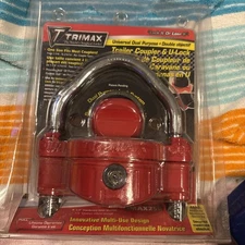 TRIMAX UMAX100 Premium Universal Dual Purpose Trailer Coupler and U-Lock U Lock