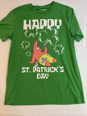 Nickelodeon Patrick Starfish from Spongebob, ST. Patricks Graphic T-Shirt Size L