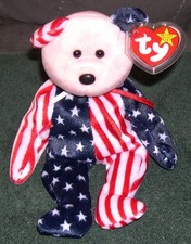 Spangle the Bear Pink Face , Ty Beanie Baby 1999 , With Tags