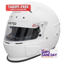 Zamp ZAMH760001M Snell SA2020 FIA Approved Medium Gloss White Helmet Performance