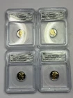 4 Coin Lot Mercury Dime Black Ruthenium & 24K Gold 1 Of 1000 Ltd Edition