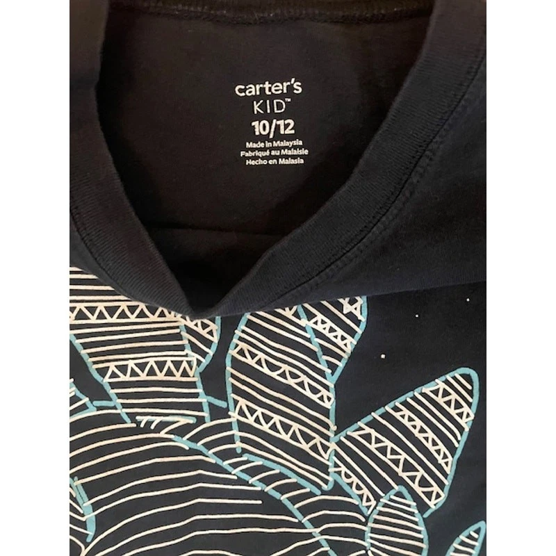 Camiseta Carter’s Kids Stegosaurus Dinosaurio Talla 10/12 Azul Marino Manga Corta Foto 3 de 3