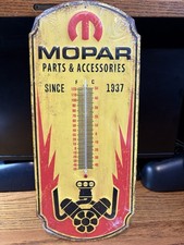 17.5 " Metal Vintage Style Mopar Parts Embossed Thermometer Sign Made USA NIP