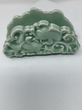 Rare Chinese porcelain green glaze design brush holder