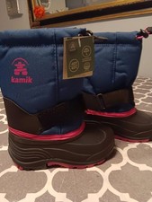 Kamik Kids Kids Size 11 Rocket Waterproof Winter Boots Navy