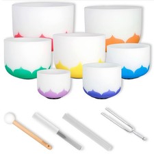 Sela Singing Bowl Set SECLU Chakra Lotus 432 Hz with keepdrum tuning fork
