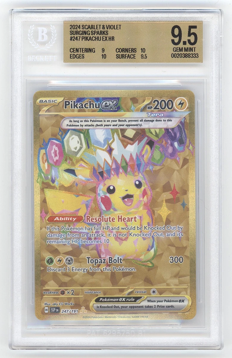 Pikachu Pokémon TCG Grade 10 Rare Individual Collectible Card Game