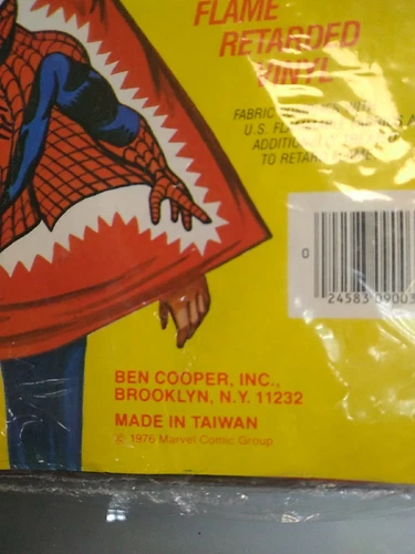 spiderman fun poncho 1976 ben cooper - Picture 3 of 5