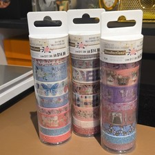 Recollections Washi Tape Set 8pc Floral Glitter Flowers & Plants Multicolor