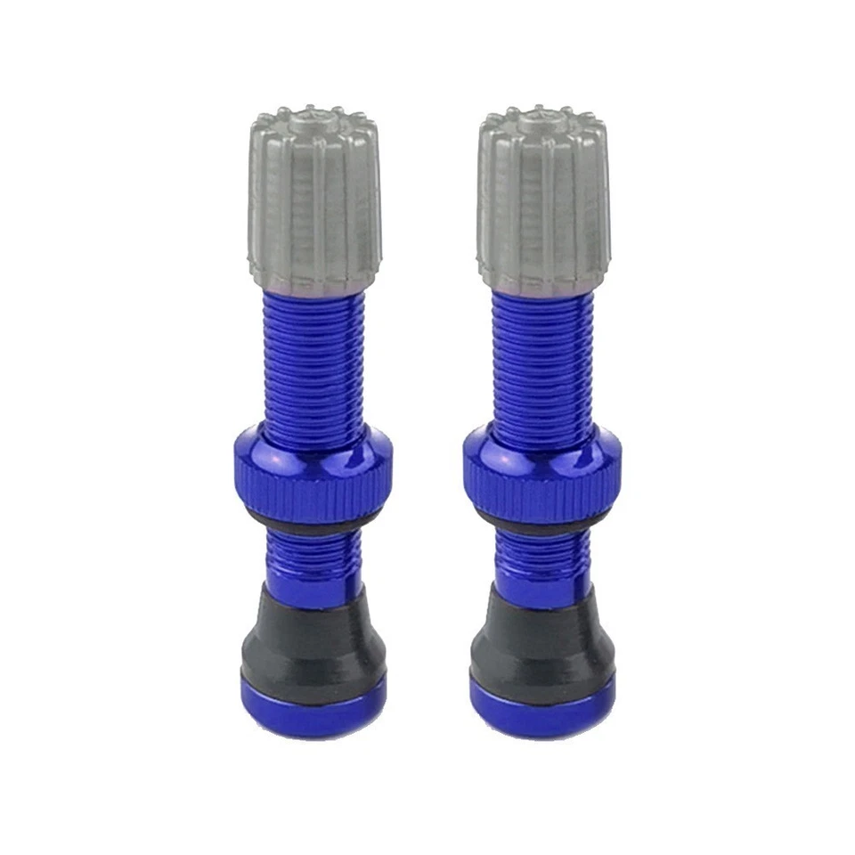 2pcs Tubeless Bike Wheel Tyre Valve Aluminum Alloy Bicycle Valve Cap Dust Proof - Image 2 of 4