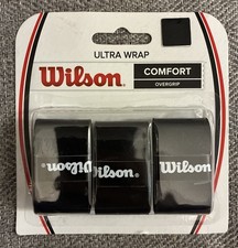 New Wilson Tennis Racket Overgrips Comfort Ultra Wrap Black 3 Pack