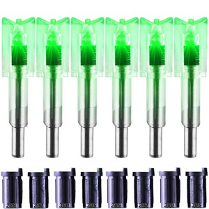 6/3 Pack Lighted Nocks for Crossbow Bolts with .285”/.297”/.300”/.305” Bushin...