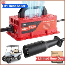 48V 15A Golf Cart Battery Charger 3-Pin Round Plug IP67 Waterproof Club Car DS