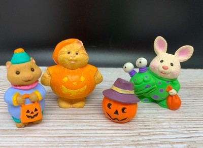 Hallmark Halloween Merry Miniature 1992-1994 Cat Pumpkin Bunny Squirrel -Seals