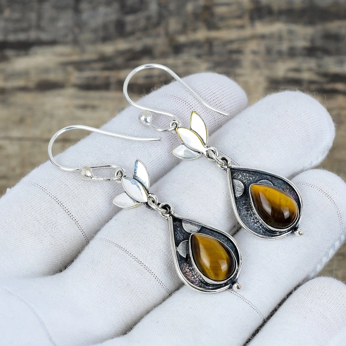 Orecchini Borchie Vintage In Argento Sterling 925 – Testa Di Tigre – Regalo S925 – YuXi - Foto 2