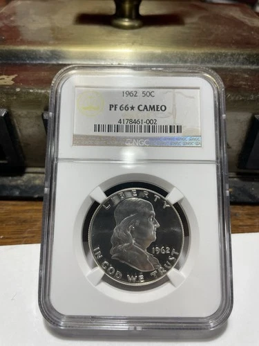 1962 ben franklin half dollar Pcgs Proof 66 Star Cameo W/21 Other Half Dollars