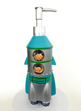 Laura Ashley OUTERSPACE LOTION DISPENSER Astronaut Alien Spaceship Stars NEW