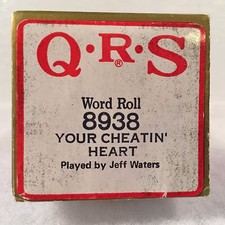 QRS Player Piano Word Roll 8938 Your Cheatin' Heart