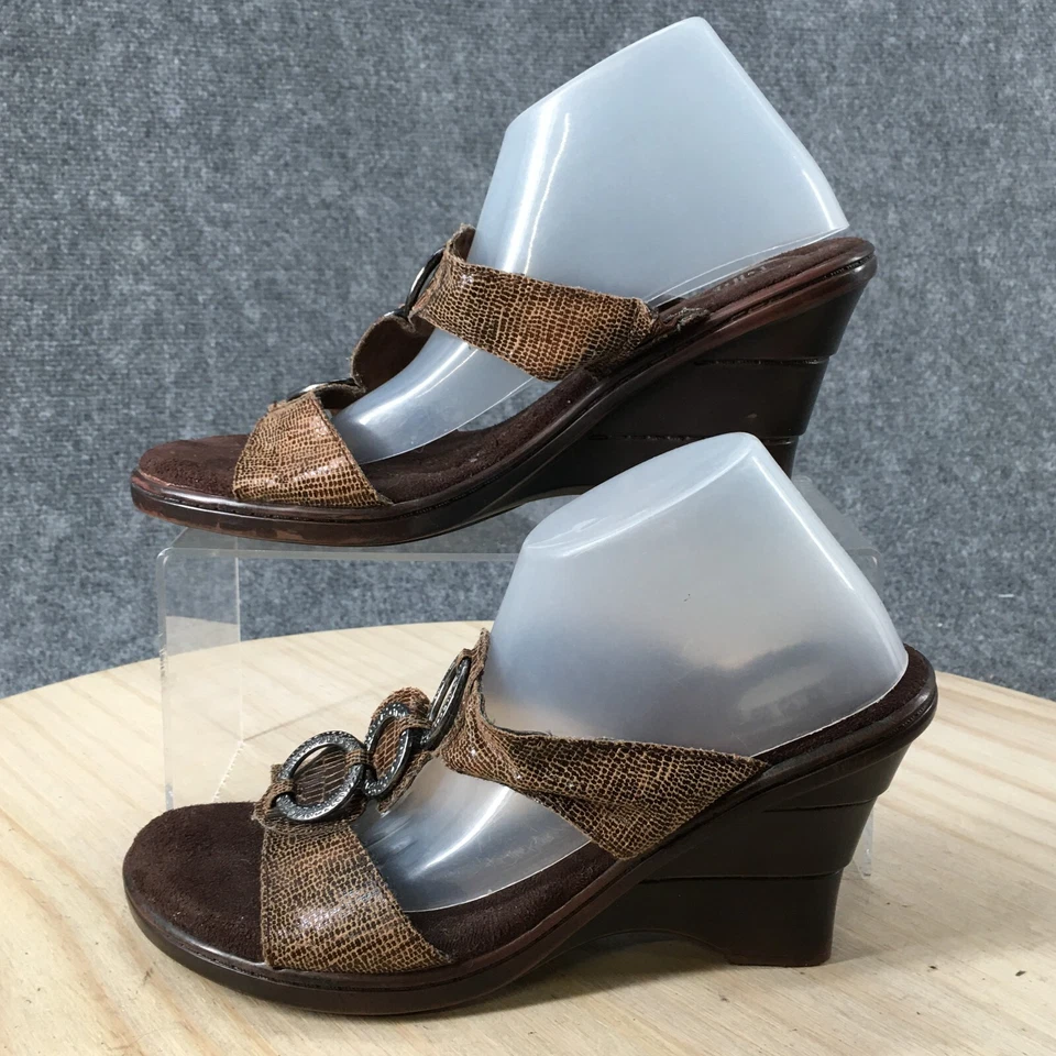 Sandálias femininas Dr Scholls 7 M Avant bomba deslizante salto cunha marrom casual - Imagem 2 de 4