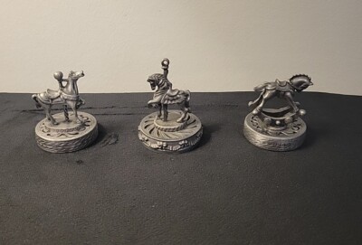 3 - Precious Pewter Horse Figurines
