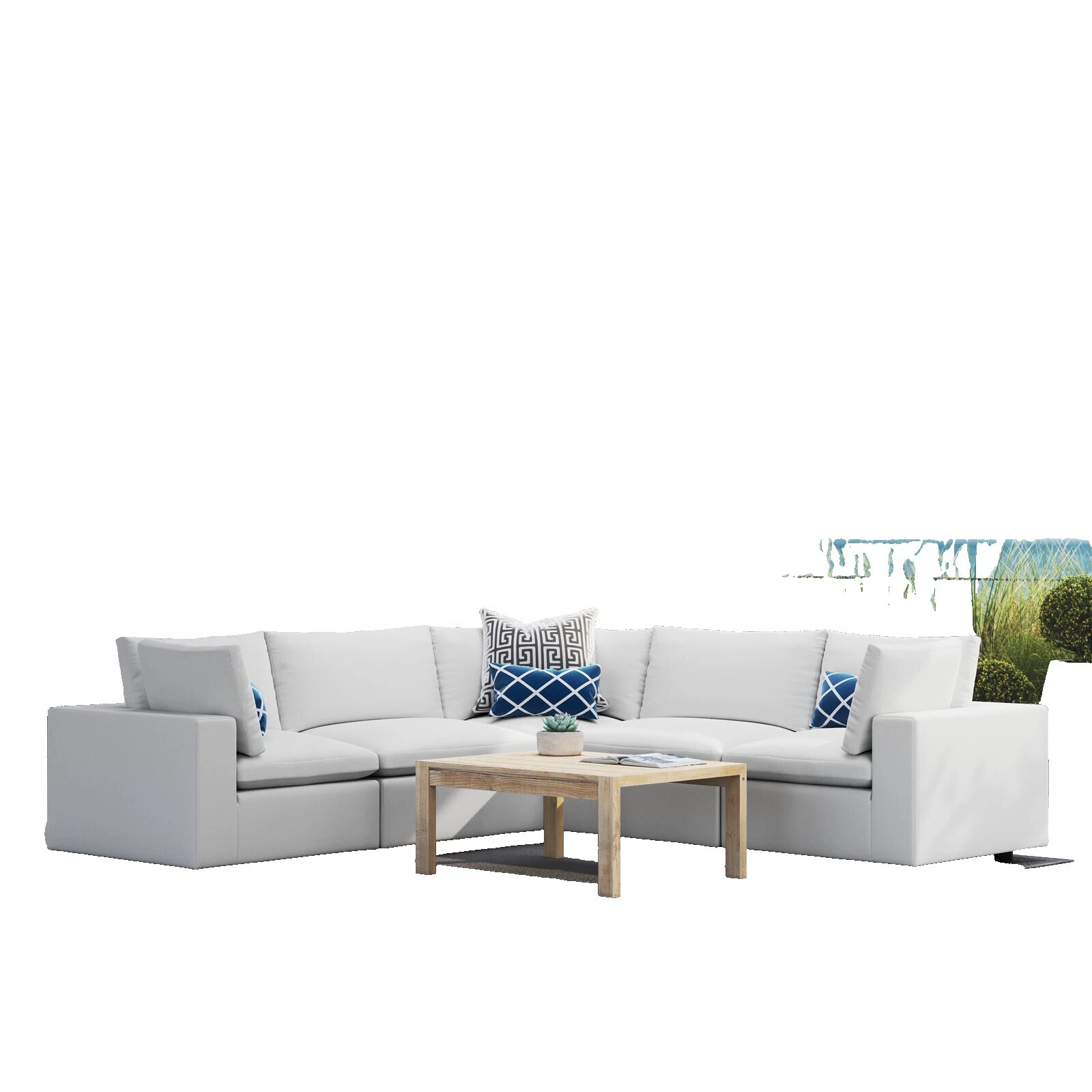 Sillas de madera y tela al aire libre