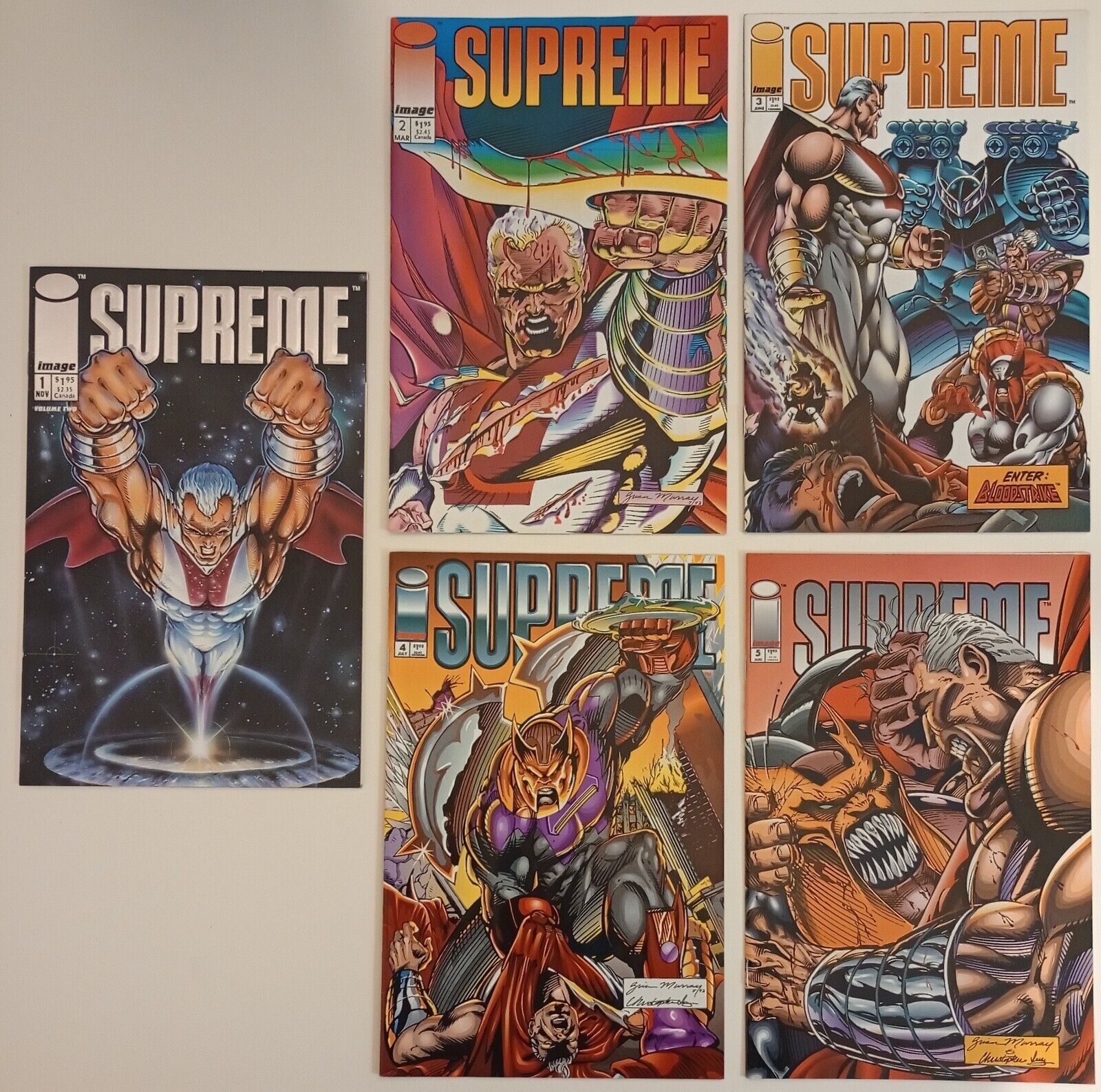 Supreme - #1-5 - Image Comics  Lot of 6 1992