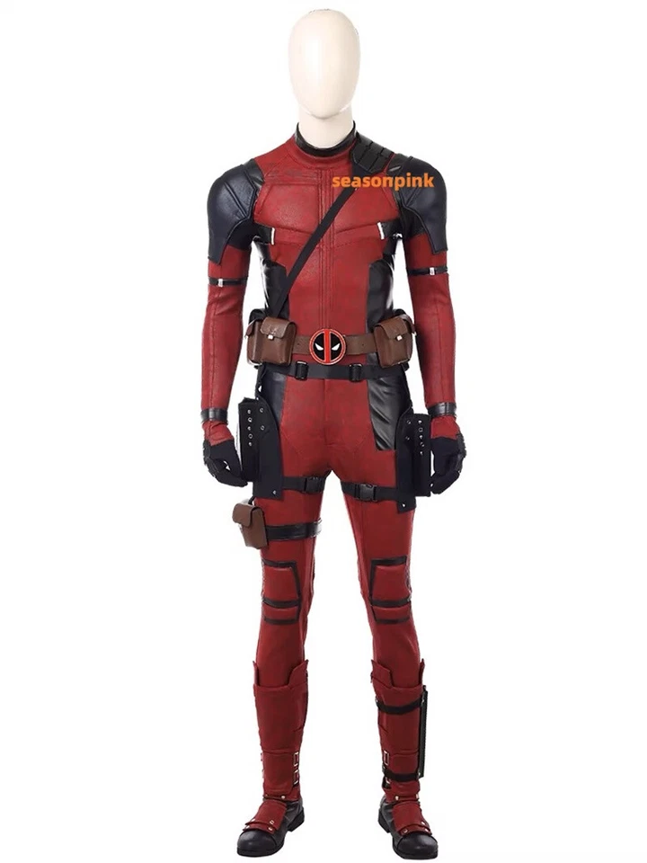 Deadpool красный Дэдпул косплей костюм комбинезон Хэллоуин аксессуары лот - Изображение 4 из 4