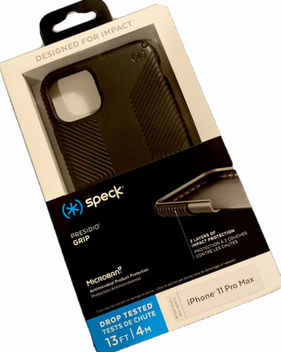 Speck Presidio Grip Case for Apple iPhone 11 Pro Max -Black/Black #130026-1050 - Picture 2 of 3