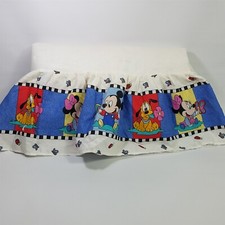 Vtg Dundee Disney Babies Crib Skirt Mickey Minnie Pluto Nice Made in USA