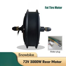 72V 3000W Rear Rotate/Cassette Snowbike Motor with 4.0 Fat Tire 20/26 Inch Wheel