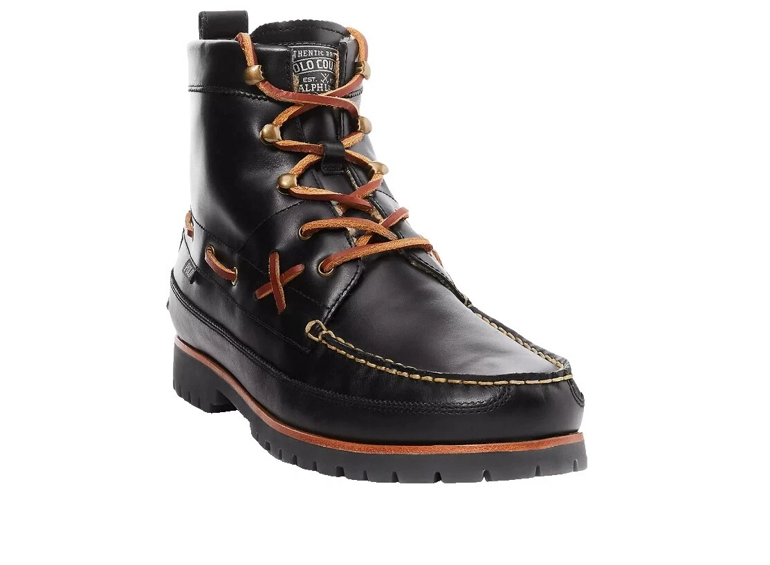 Botas para hombre Polo Ralph Lauren superiores lisas de cuero