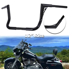 12" Rise Ape Hanger 1-1/4" Handlebar Fit For Harley Road Glide Bagger Dresser