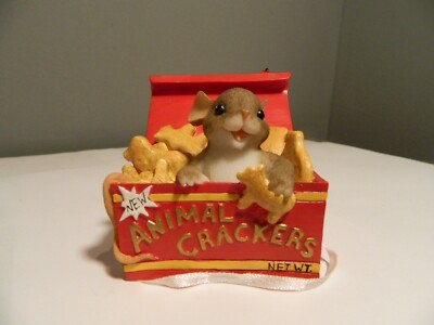 Charming Tails I'M CRACKERS FOR YOU Mackenzie in a Box of Crackers Figurine