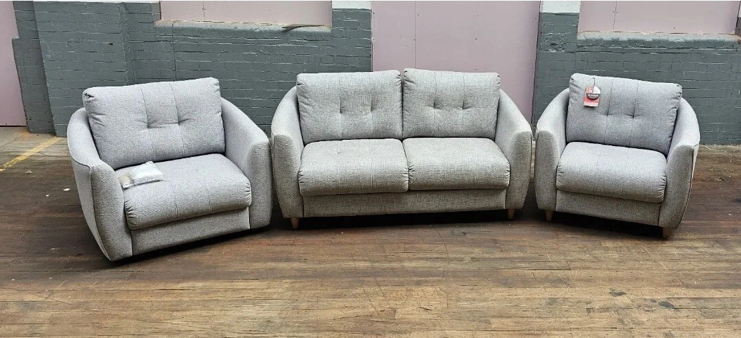 G Plan Vintage Nancy In FIZZLE SODA Fabric 2 Seater Sofa 2 Large