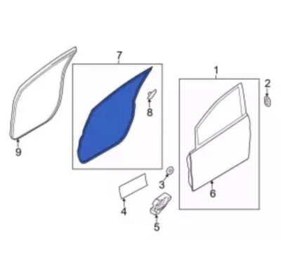 Genuine Ford Door Weather-Strip CE8Z-5420531-C  Old Stock 2011-2019 Fiesta Left