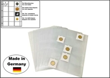 15-LOOK-1-435-Coin Sleeves-Coin Sheets-A4-15x-50x50mm-For-Coin Holders