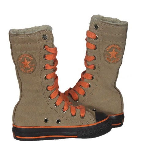 EU Girls Leather Trainer Boots Lace 