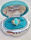 Vintage Turquoise Sterling Silver Chunky Boho Ring Size 7 - 6.35g