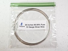 9999 Pure Silver Wire 10 Gauge 36 Inches Certified 99.99 Pure