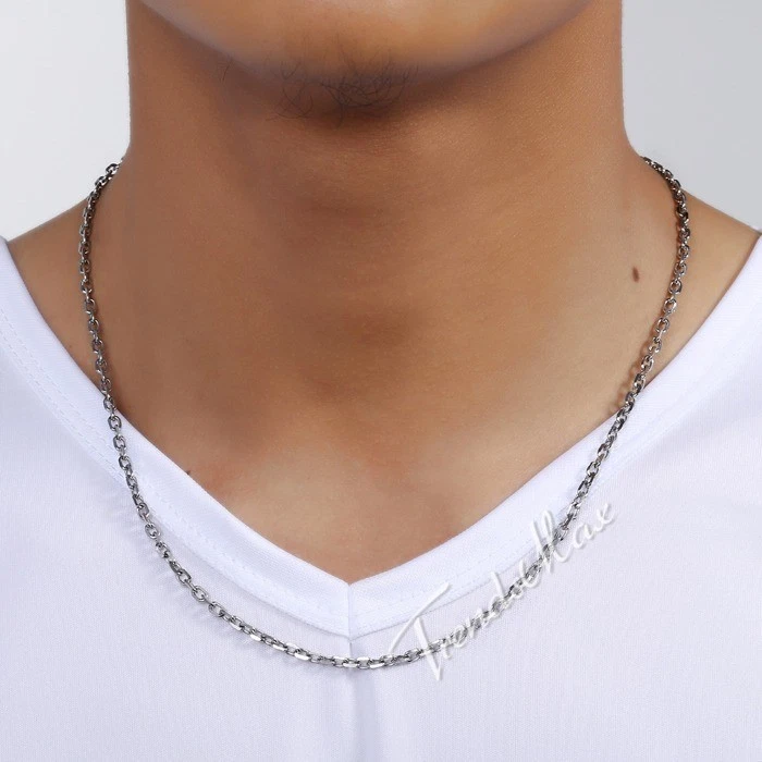 2.5/3/4/6/9mm Cable Rolo Link Stainless Steel Mens Boys Chain Necklace 18-36" - product detail image 5