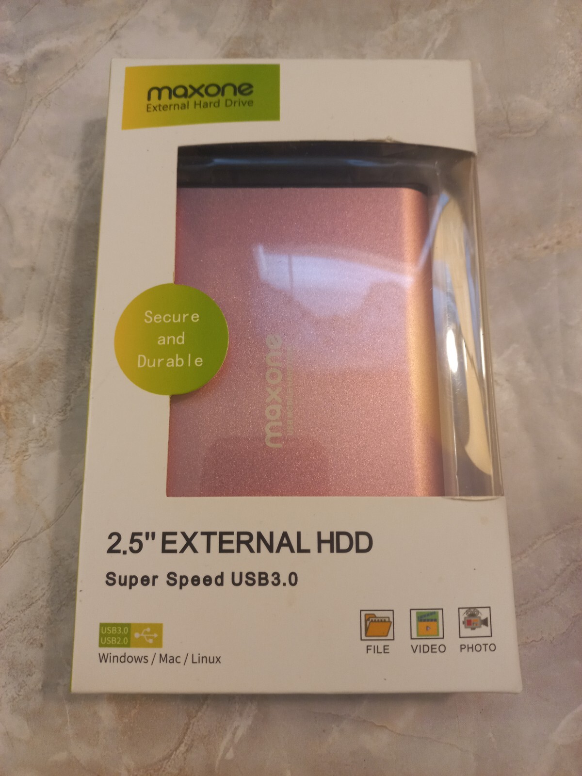 Maxone External Hard Drive Up To 500GB-USB 3.0 2.5''  Backup Storage PC MAC Pink-image