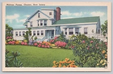 Postcard Melrose Farms Chester New Jersey NJ Linen