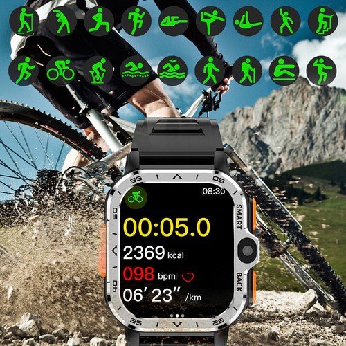 Smart Watch Military Men Sport Heart Rate Fitness Tracker GPS Wifi Wristwatch AU - Picture 9 of 15