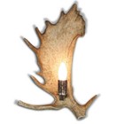 Appliques, lampe de mur avec la vrai bois de daim. 1xE14 30x45cm 1537213